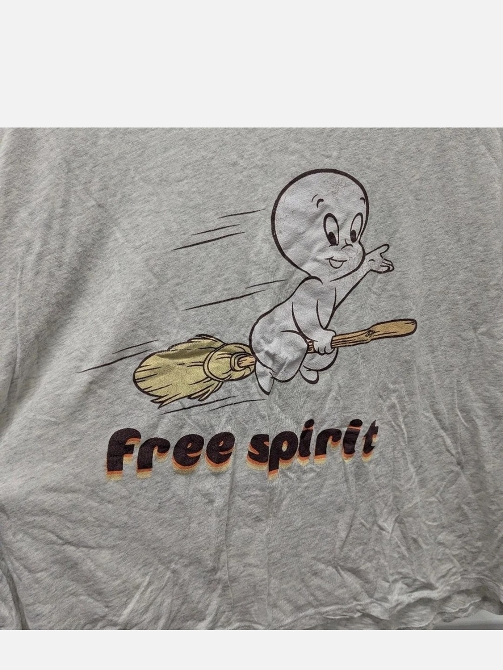 BNWT Torrid Casper Ghost 'Free Spirit' Graphic Tee - Light Gray Size 5